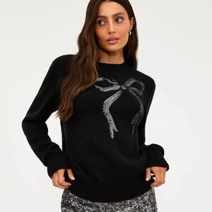 Beach Riot- Jolene Sweater Black Bow